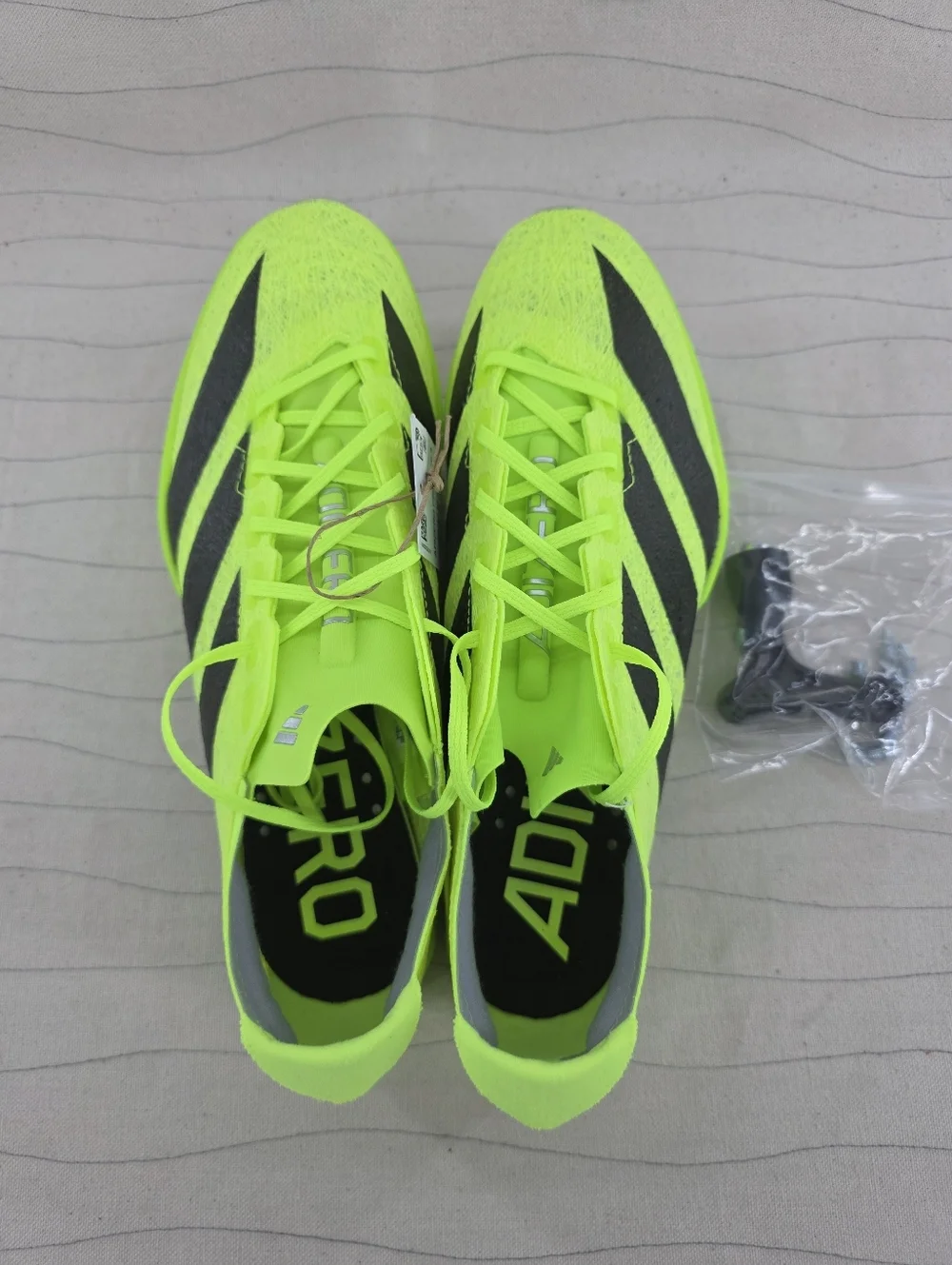 Adidas Mens Adizero Prime SP 3 Strung Lucid Lemon Track Cleats IH5800 Sz 7.5 NEW